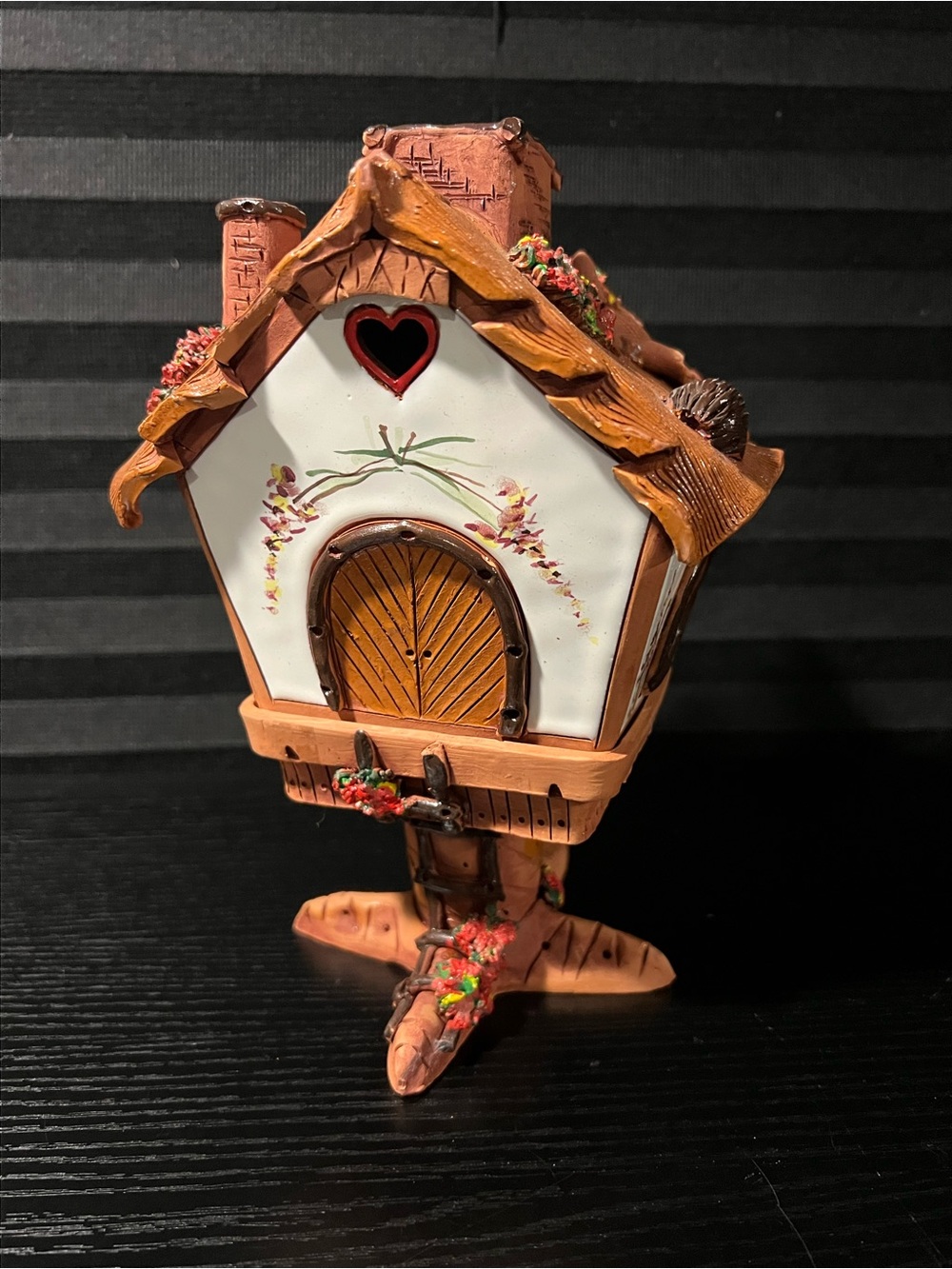 Maribors Kunstgewerbe Lithuanian Clay Candle/Oil holder handmade pottery
